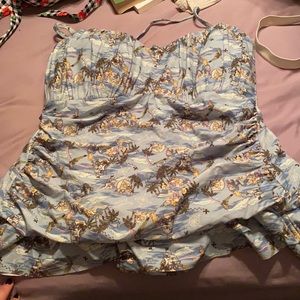 Retro Peter Pan one piece swimsuit